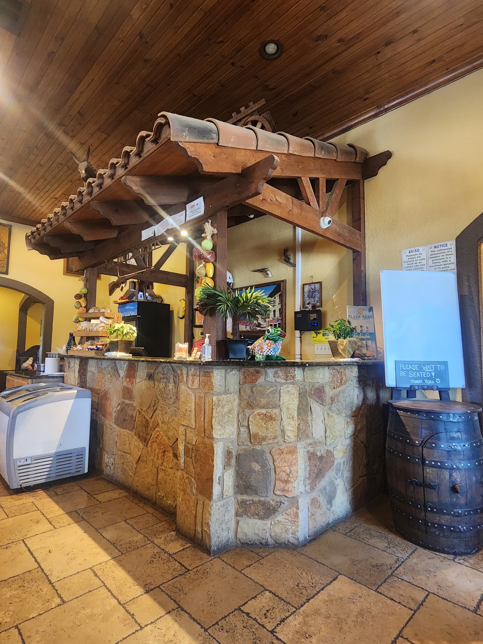 Host stand and entrance at El Agave