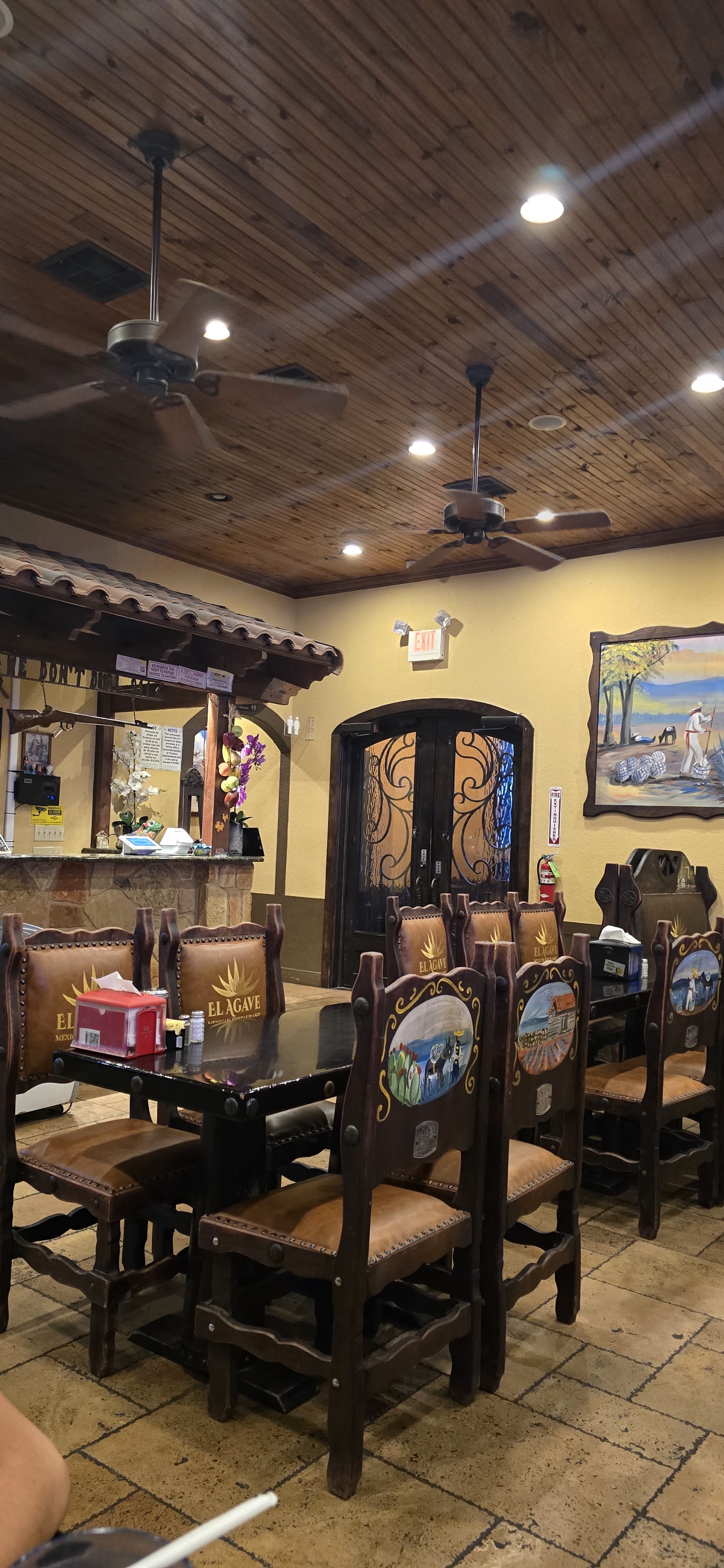 Dining room seating at El Agave